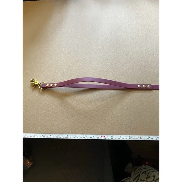 7’ Biothane Standard Dog Leash w/Traffic Handle 5/8" wide Brass Trigger Snap USA - Picture 6 of 7